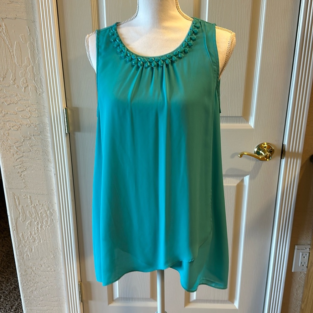 Alfani turquoise sleeveless top